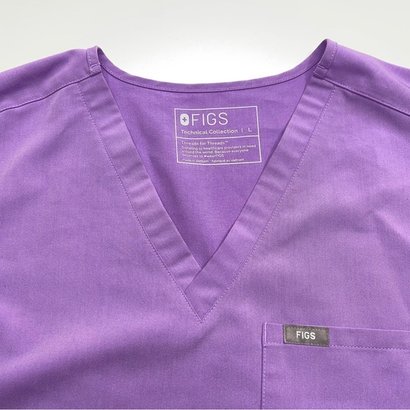 FIGS Scrub Set Womens Large Catarina Top XL/P Zamora Bottoms In Lavender Purple - Picture 3 of 10